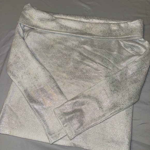 NWT ZARA EXPOSED SHOULDER METALLIC SWEATER/M - Picture 11 of 14